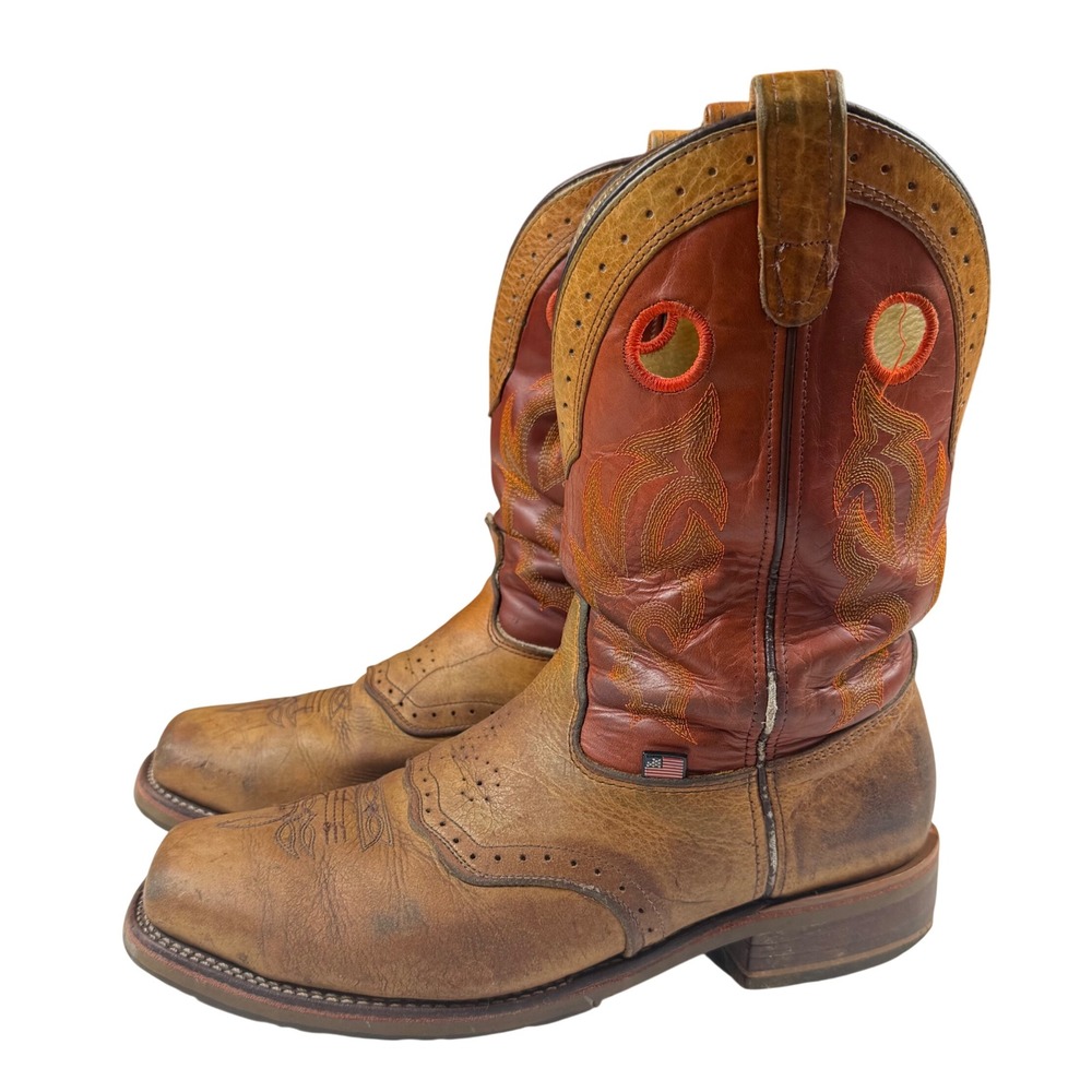 Double H DH5400 Mens Western Work Boots Leather USA Union Made Brown 13 D